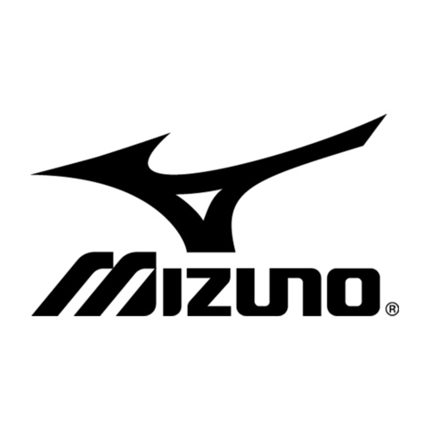 Mizuno Schriftzug schwarz auf weiß