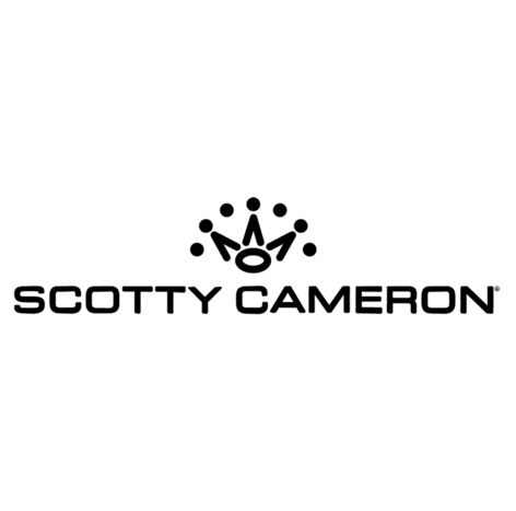 Scotty Cameron Schriftzug schwarz auf weiß
