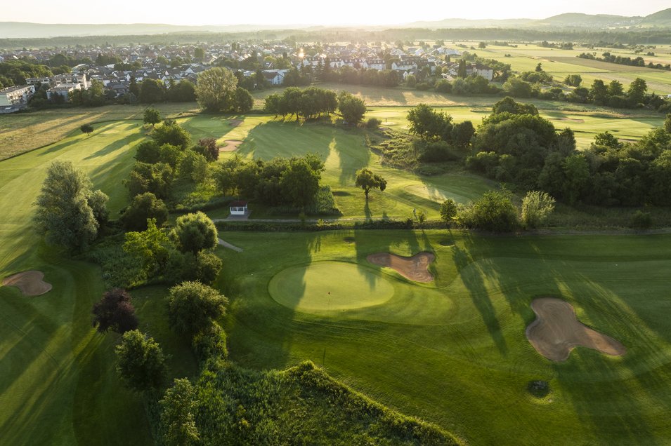 Luftaufnahme Golfplatz - Kurzplatz in St. Leon-Rot